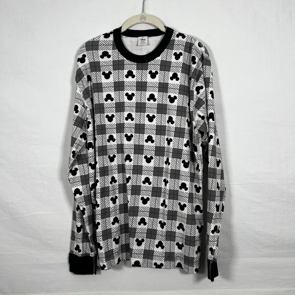 Disney Hanna Andersson Mickey Mouse Disney Top XL Organic Cotton Plaid Long